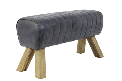 Leather Grey Bench