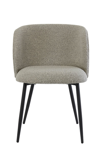 Grey Boucle Dining Chair