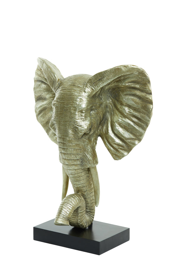 49cm Gold Elephant Head Ornament