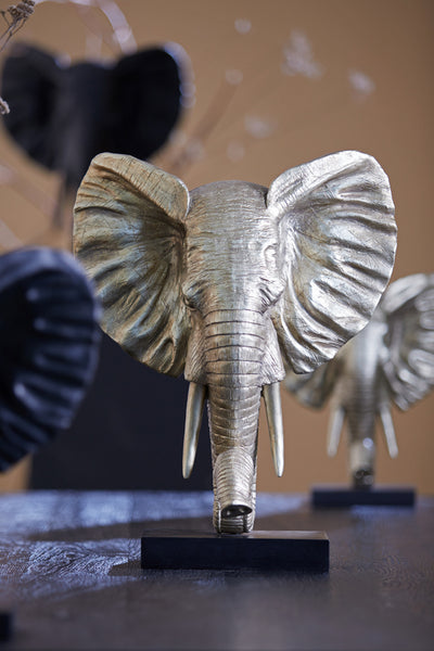 49cm Gold Elephant Head Ornament