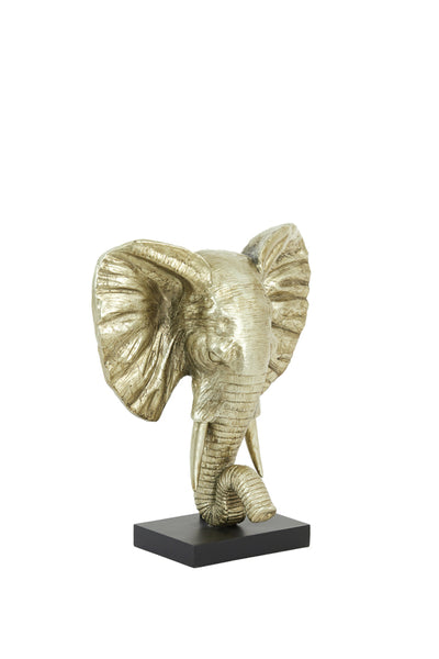 36cm Gold Elephant Head Ornament