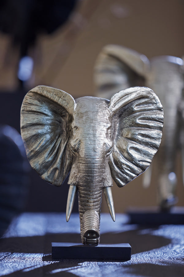 36cm Gold Elephant Head Ornament