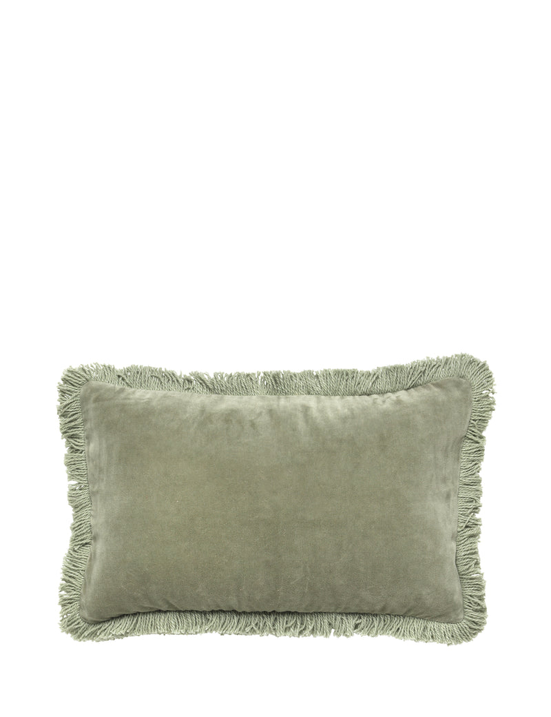 30x50 Seagrass Velvet Fringe Cushion