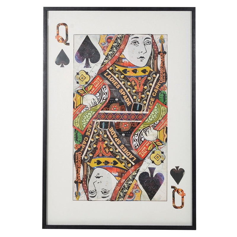 Queen of Spades Collage Wall Art