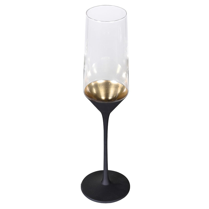 Black Base Champagne Flute