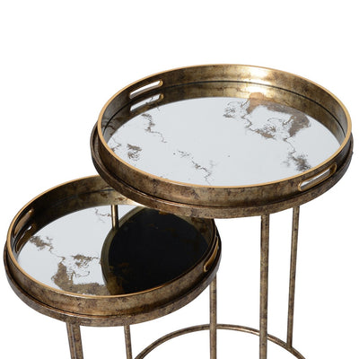 S-2 Gold Mirrored Tray Tables