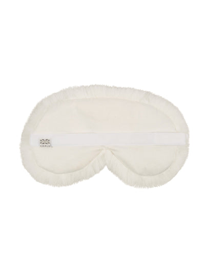 Off White Luxe Fur Eye Mask