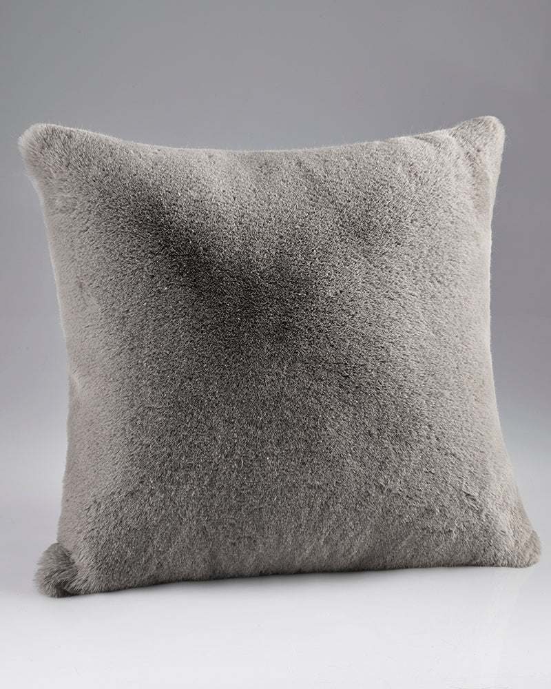 Faux Fur Soft Grey Cushion 58x58CM